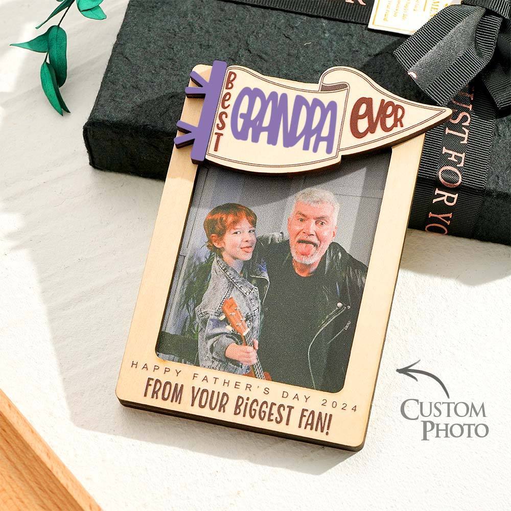 Custom Photo Engraved Fridge Magnet Couple Home Gifts - 