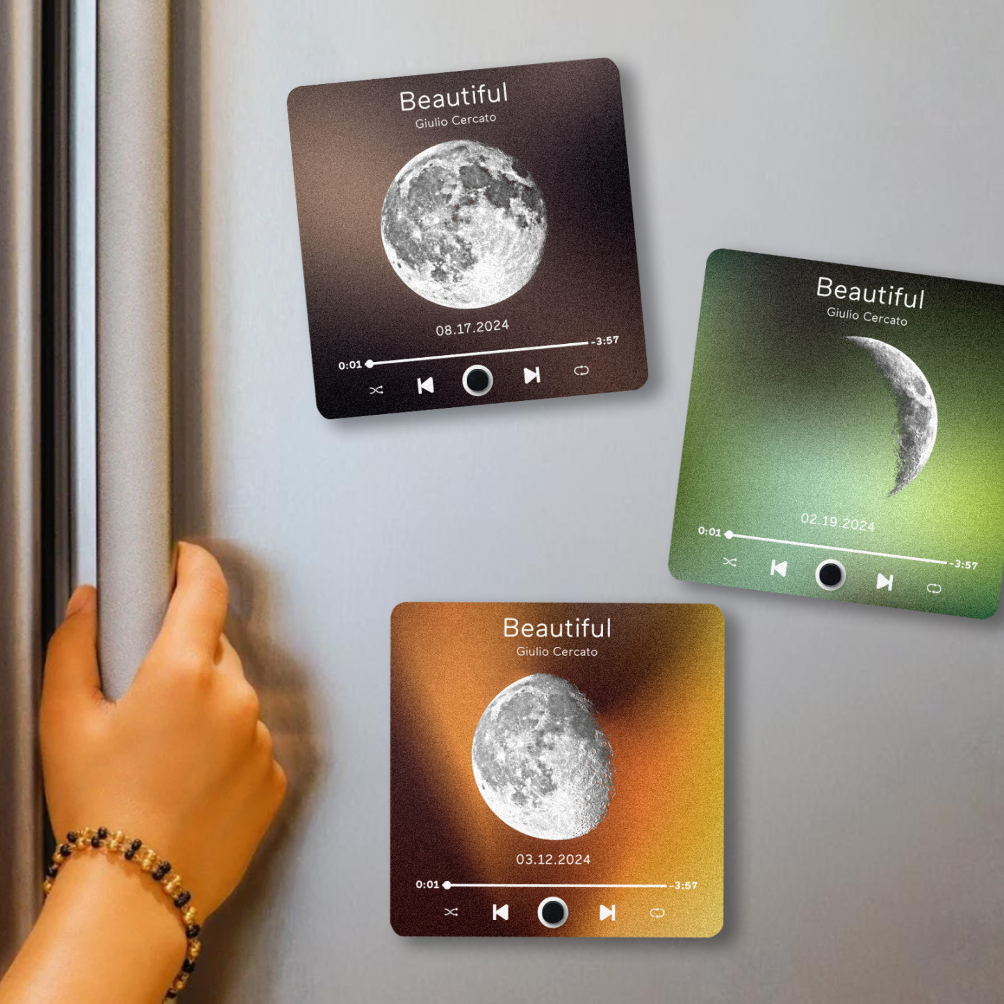 Personalized Music Fridge Magnet Customized Album Fridge Magnet Can Play Songs and Adjust Volume - 