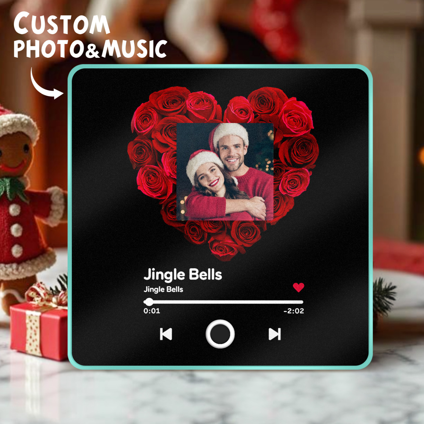 Customized Music Fridge Magnet Personalized spotify music Fridge Magnet Can Play Songs Gifts for Lovers - 