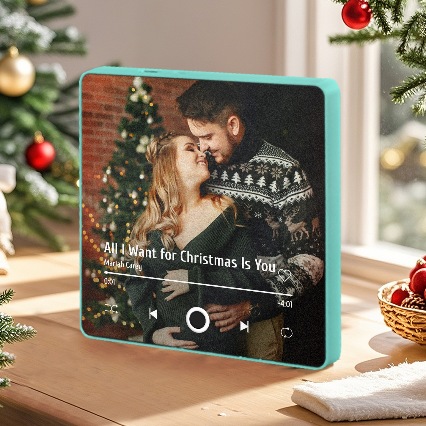 Customized Album Fridge Magnet Personalized Music Fridge Magnet Can Play Songs Christmas Gift - 