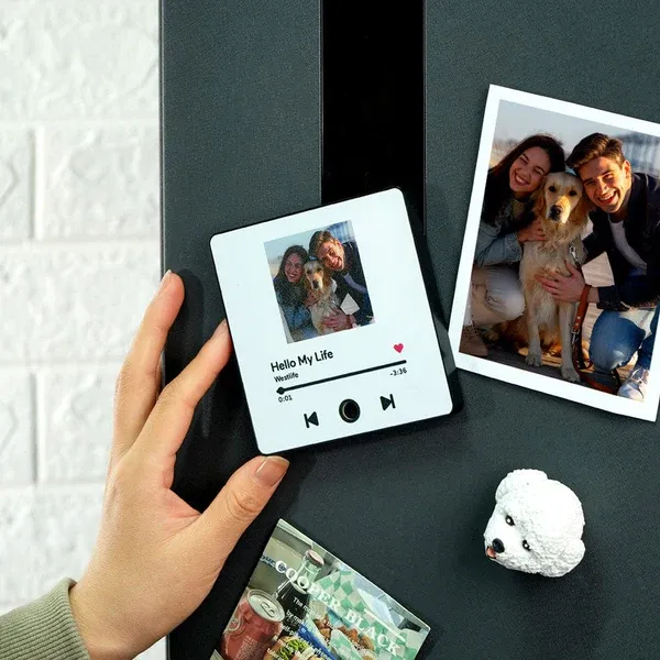 Custom Music Album Fridge Magnet Personalized Music Fridge Magnet Can Play Songs With Adjust Volume Christmas Gifts - 