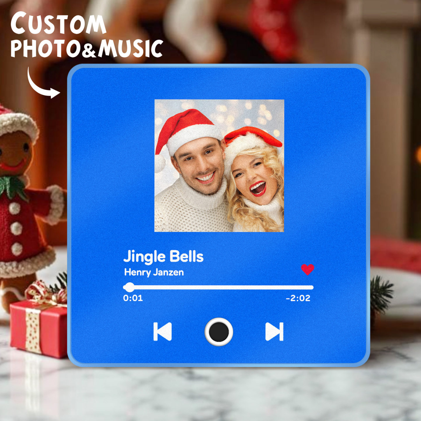 Personalized Album Fridge Magnet Custom Music Fridge Magnet Can Play Songs Creative Family Gifts Christmas Gifts - 