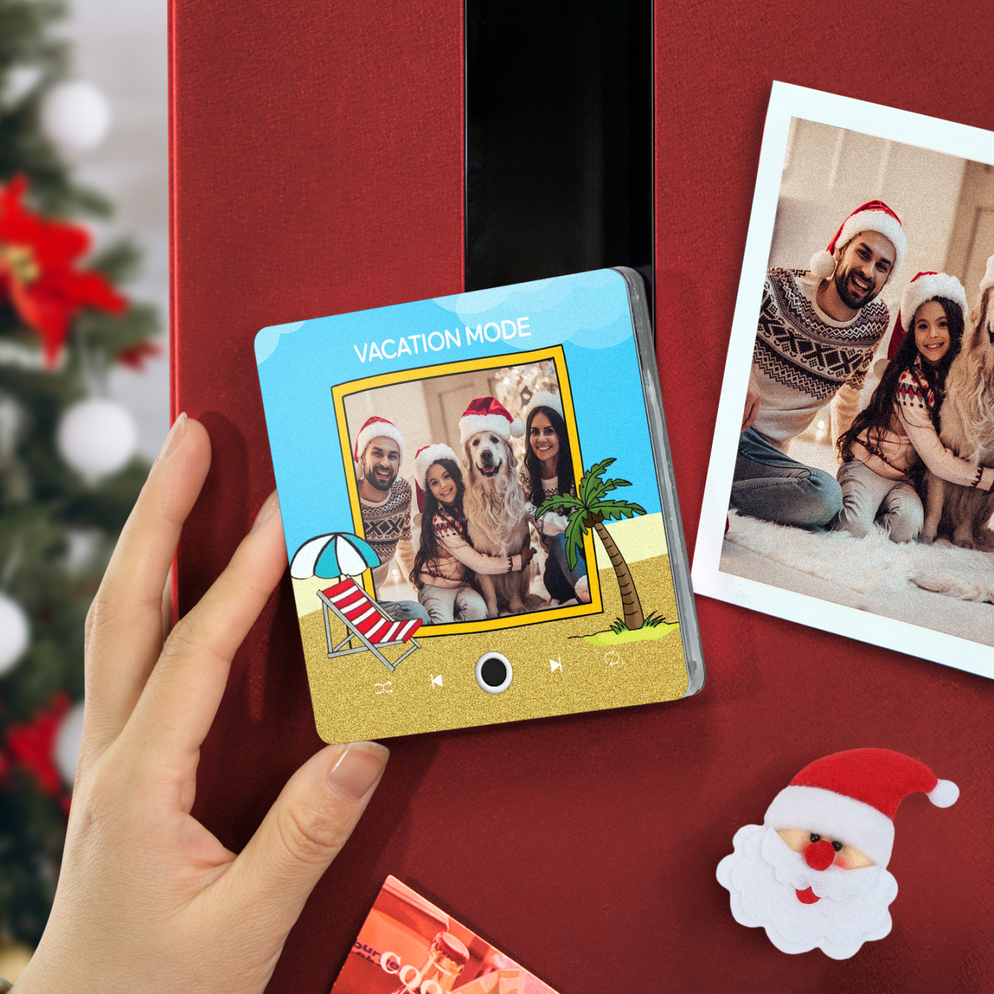 Personalized Music Fridge Magnet Christmas Gifts Family Gifts Custom Music Magnets Can Play Songs - 