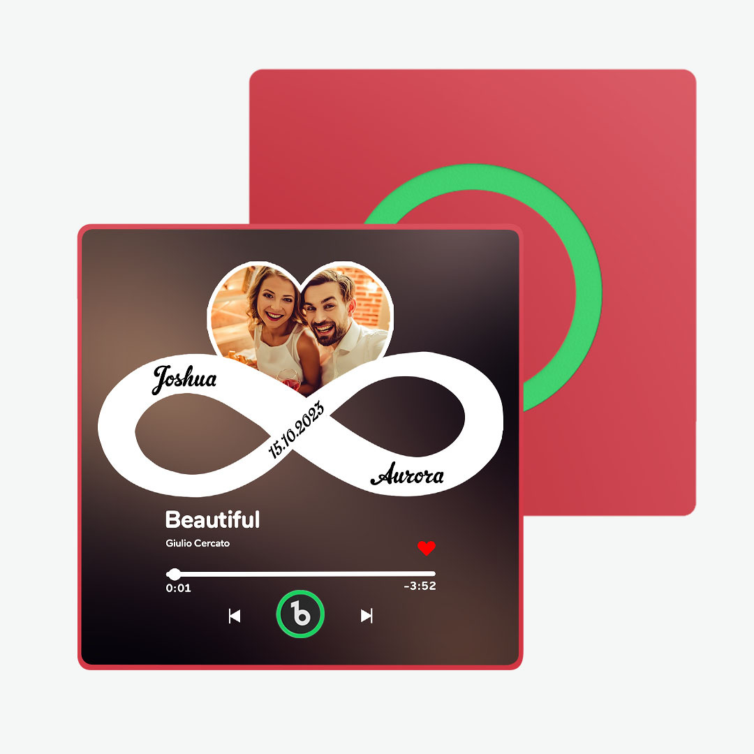 Valentine's Day Gifts Upgrade Custom Music Fridge Magnet Colorful Frame Album Fridge Magnet Can Play Songs Gift for Couple - 