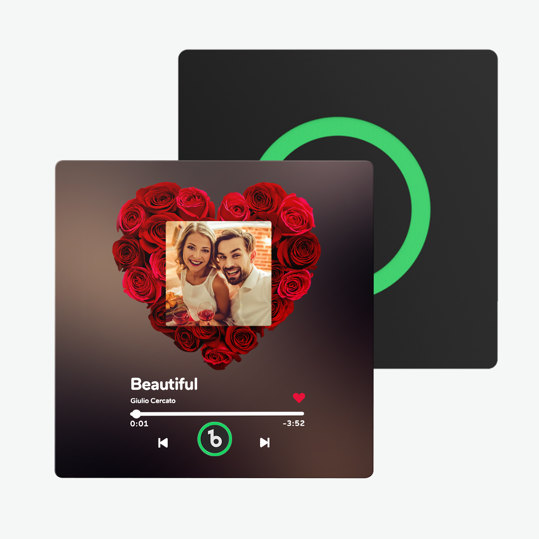 Valentine's Day Gifts Upgrade Custom Music Fridge Magnet Colorful Frame Album Fridge Magnet Can Play Songs Gift for Couple - 