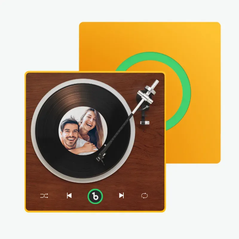 Valentine's Day Gifts Upgrade Custom Music Fridge Magnet Colorful Frame Album Fridge Magnet Can Play Songs Gift for Couple - 