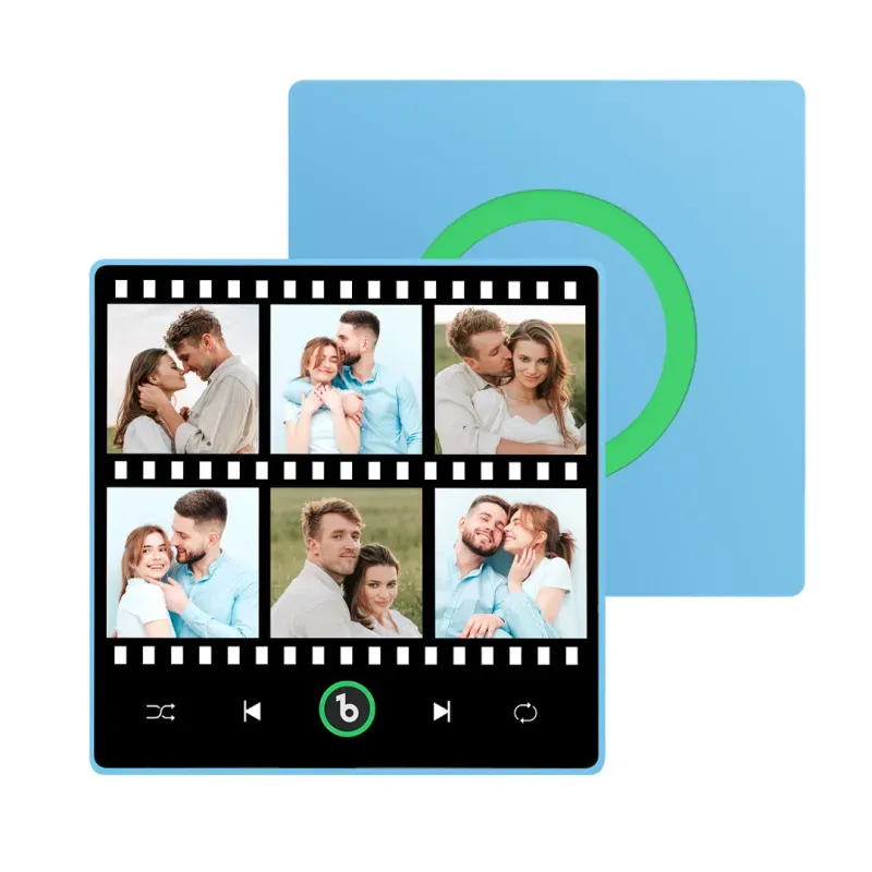 Valentine's Day Gifts Upgrade Custom Music Fridge Magnet Colorful Frame Album Fridge Magnet Can Play Songs Gift for Couple - 