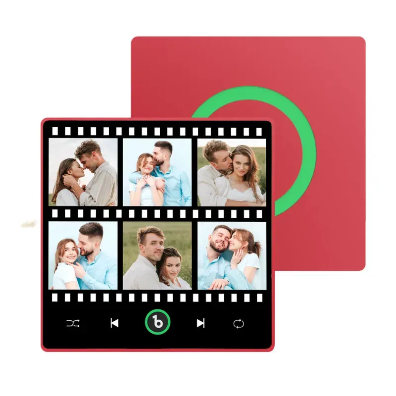 Valentine's Day Gifts Upgrade Custom Music Fridge Magnet Colorful Frame Album Fridge Magnet Can Play Songs Gift for Couple - 