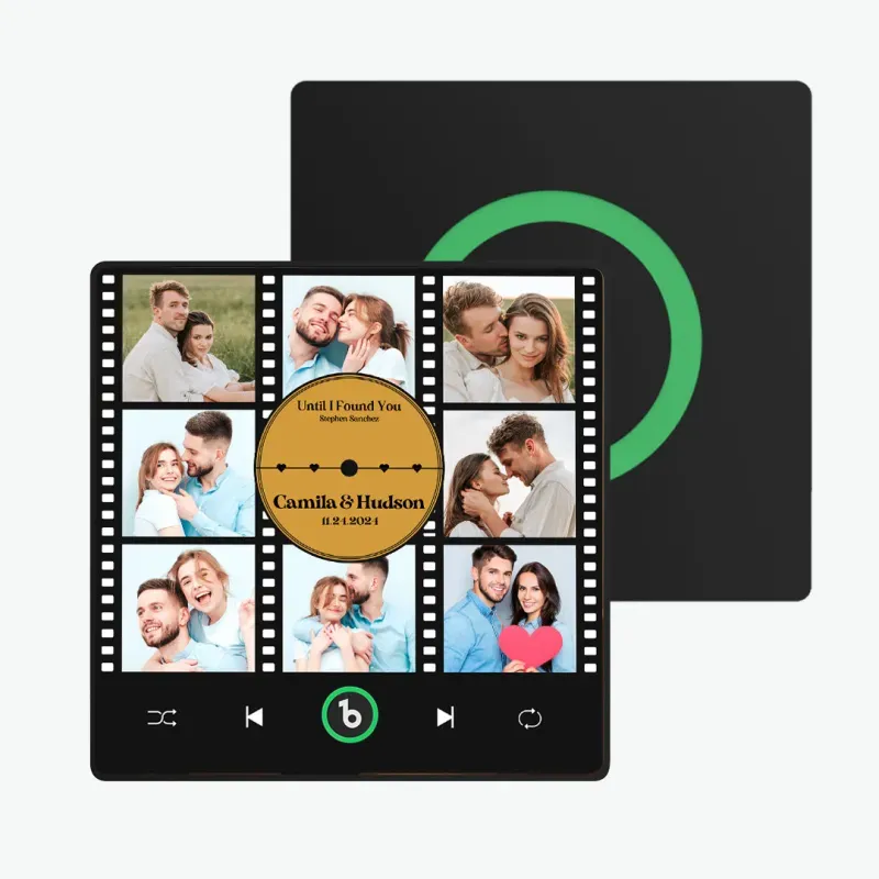 Valentine's Day Gifts Upgrade Custom Music Fridge Magnet Colorful Frame Album Fridge Magnet Can Play Songs Gift for Couple - 