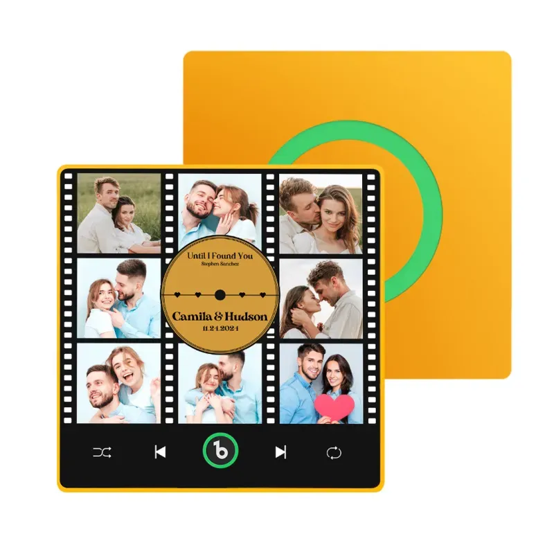 Valentine's Day Gifts Upgrade Custom Music Fridge Magnet Colorful Frame Album Fridge Magnet Can Play Songs Gift for Couple - 