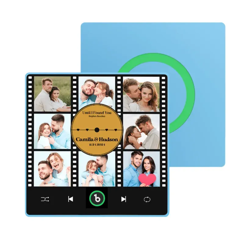 Valentine's Day Gifts Upgrade Custom Music Fridge Magnet Colorful Frame Album Fridge Magnet Can Play Songs Gift for Couple - 