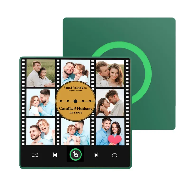 Valentine's Day Gifts Upgrade Custom Music Fridge Magnet Colorful Frame Album Fridge Magnet Can Play Songs Gift for Couple - 