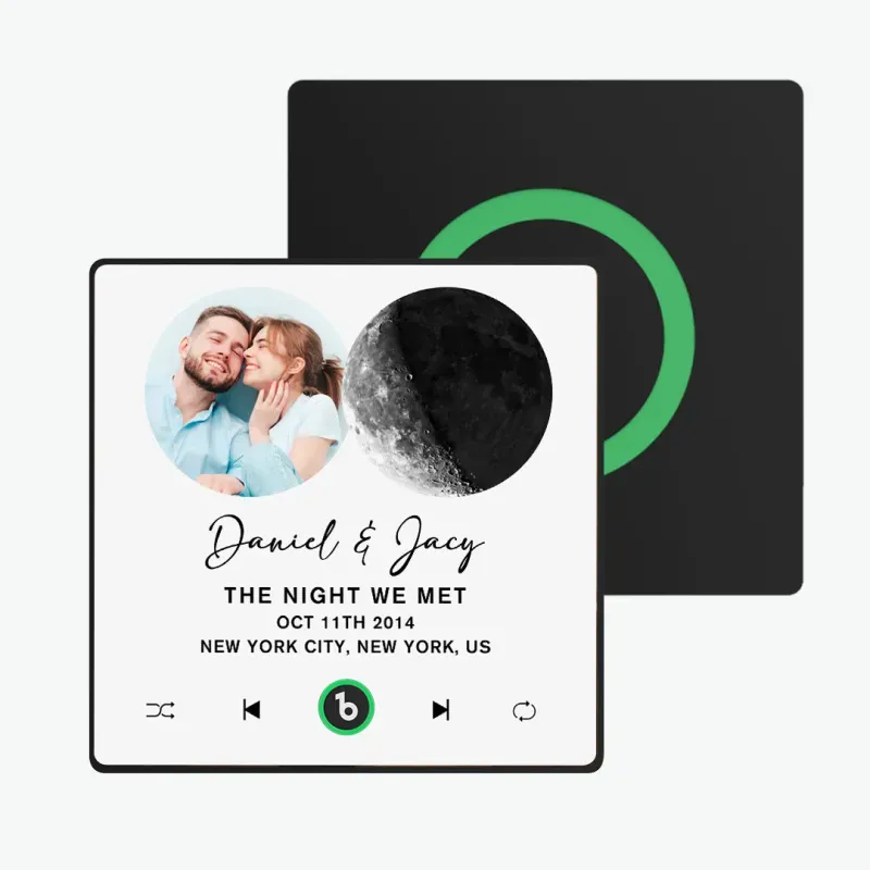 Valentine's Day Gifts Upgrade Custom Music Fridge Magnet Colorful Frame Album Fridge Magnet Can Play Songs Gift for Couple - 