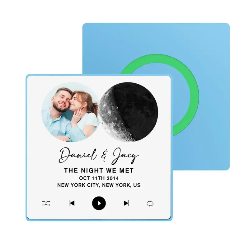 Valentine's Day Gifts Upgrade Custom Music Fridge Magnet Colorful Frame Album Fridge Magnet Can Play Songs Gift for Couple - 