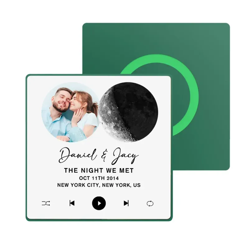 Valentine's Day Gifts Upgrade Custom Music Fridge Magnet Colorful Frame Album Fridge Magnet Can Play Songs Gift for Couple - 