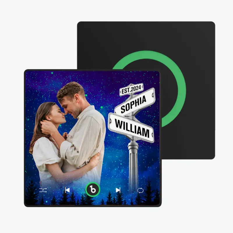 Valentine's Day Gifts Upgrade Custom Music Fridge Magnet Colorful Frame Album Fridge Magnet Can Play Songs Gift for Couple - 