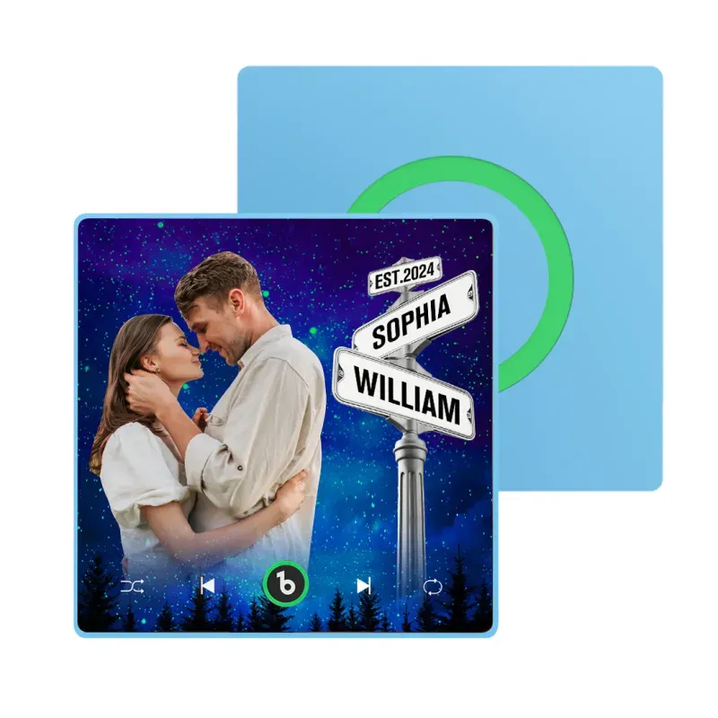 Valentine's Day Gifts Upgrade Custom Music Fridge Magnet Colorful Frame Album Fridge Magnet Can Play Songs Gift for Couple - 