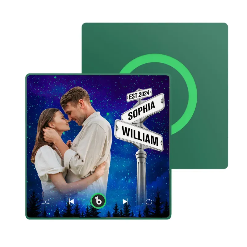 Valentine's Day Gifts Upgrade Custom Music Fridge Magnet Colorful Frame Album Fridge Magnet Can Play Songs Gift for Couple - 