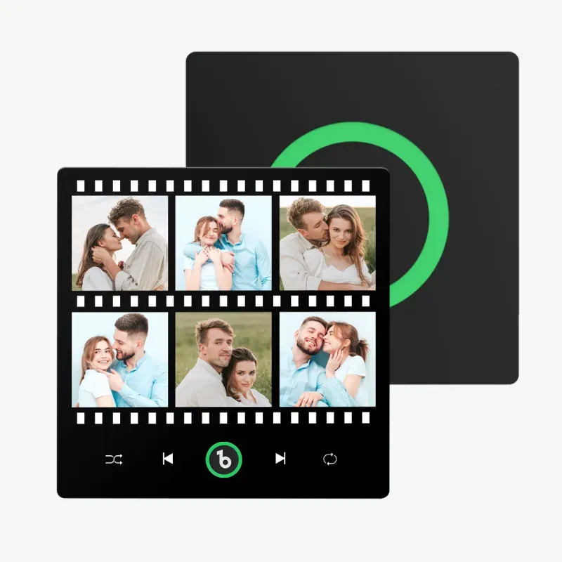 Valentine's Day Gifts Upgrade Custom Music Fridge Magnet Colorful Frame Album Fridge Magnet Can Play Songs Gift for Couple - 