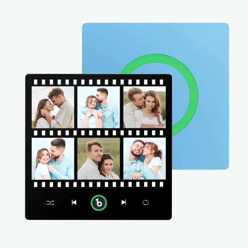 Valentine's Day Gifts Upgrade Custom Music Fridge Magnet Colorful Frame Album Fridge Magnet Can Play Songs Gift for Couple - 