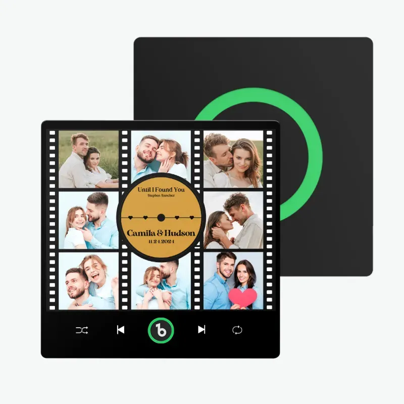 Valentine's Day Gifts Upgrade Custom Music Fridge Magnet Colorful Frame Album Fridge Magnet Can Play Songs Gift for Couple - 