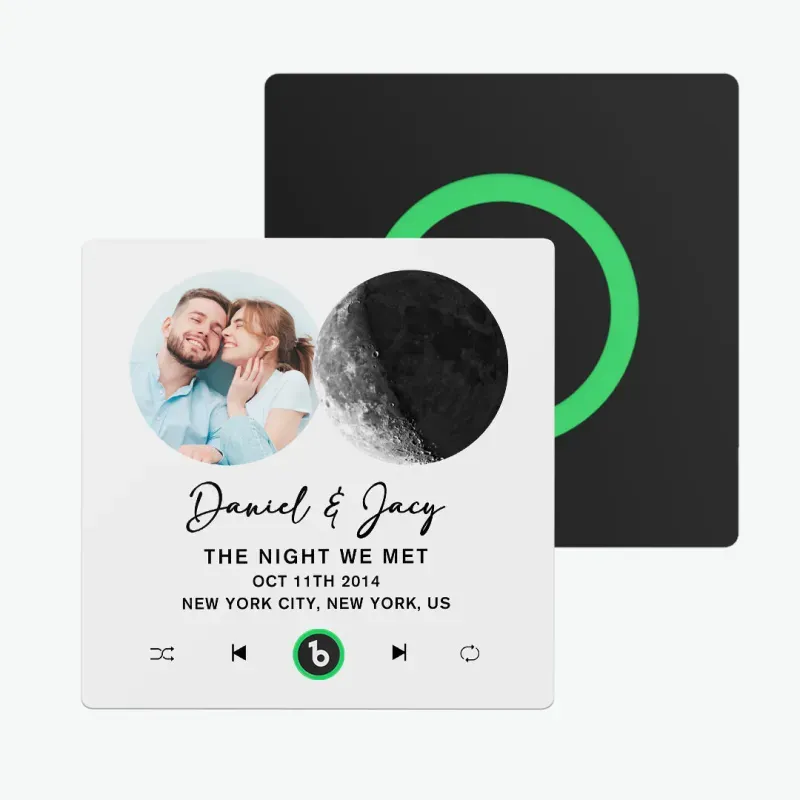 Valentine's Day Gifts Upgrade Custom Music Fridge Magnet Colorful Frame Album Fridge Magnet Can Play Songs Gift for Couple - 