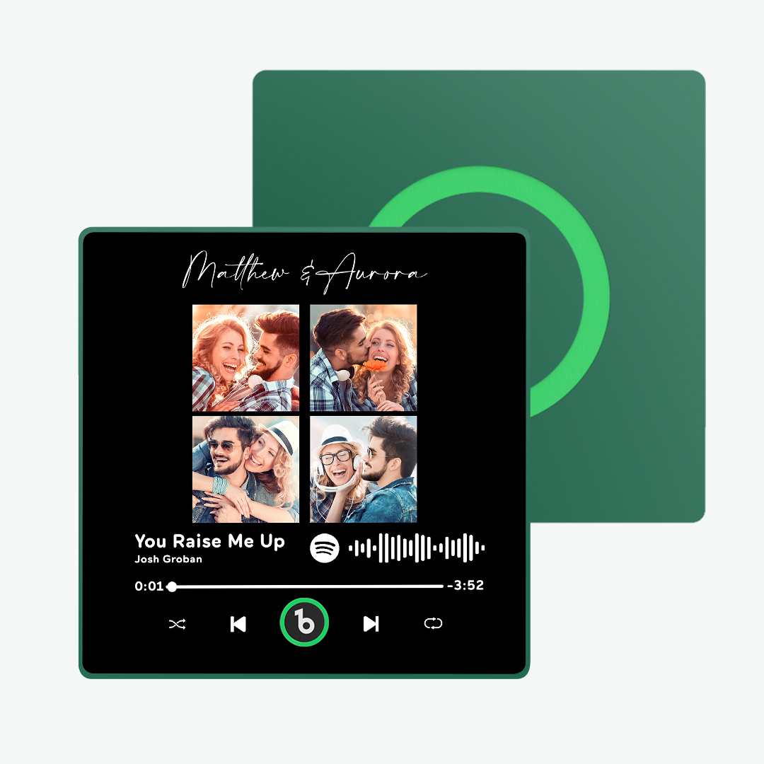 Custom Couple Photo Fridge Magnets Personalized First Dance Song Magnets Can Play Music Customizable Picture Fridge Magnets Anniversary Home Decor for Wife Husband Valentine's Day Gifts - 