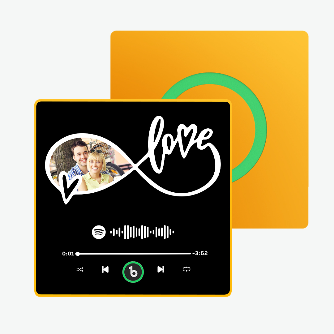 Custom Couple Photo Fridge Magnets Personalized First Dance Song Magnets Can Play Music Customizable Picture Fridge Magnets Anniversary Home Decor for Wife Husband Valentine's Day Gifts - 