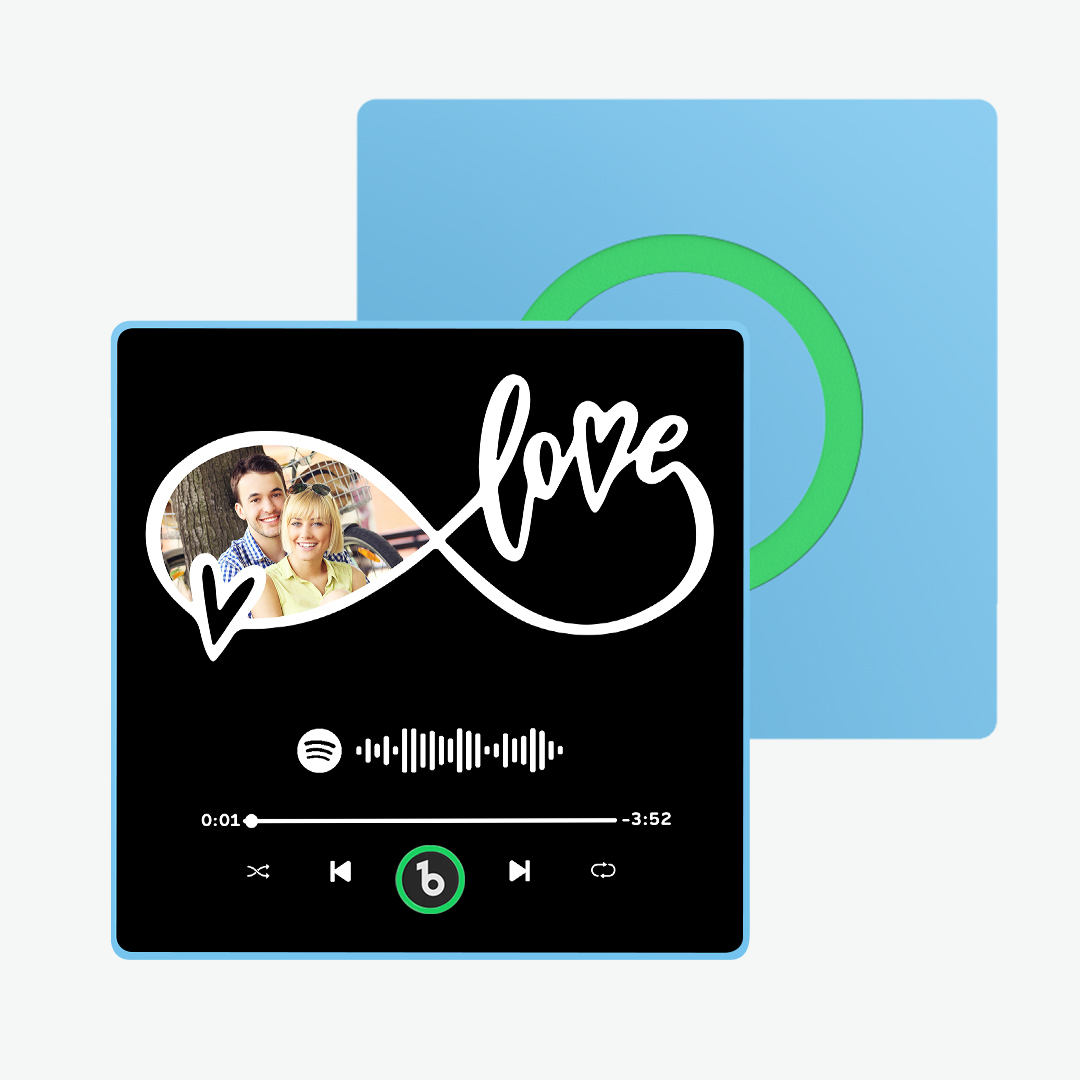 Custom Couple Photo Fridge Magnets Personalized First Dance Song Magnets Can Play Music Customizable Picture Fridge Magnets Anniversary Home Decor for Wife Husband Valentine's Day Gifts - 