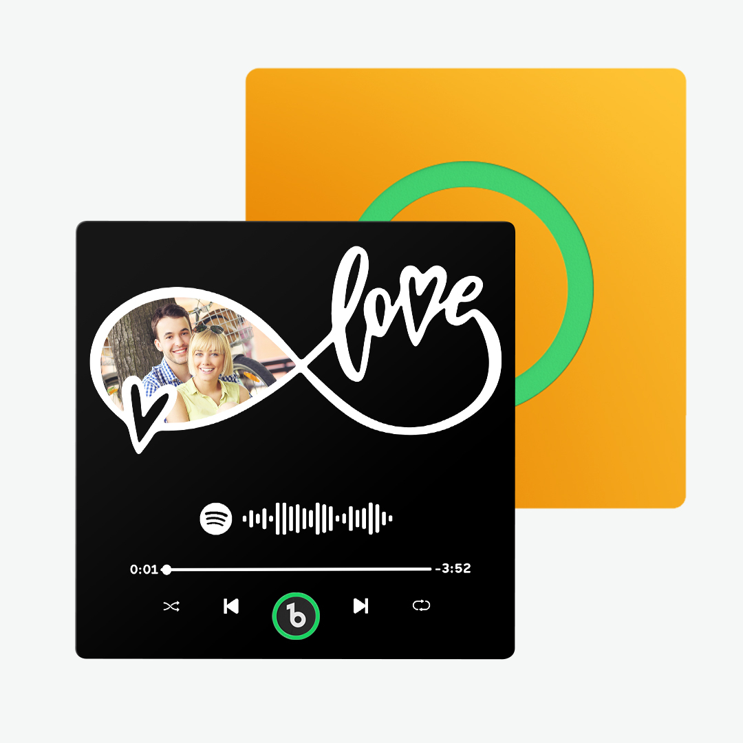 Custom Couple Photo Fridge Magnets Personalized First Dance Song Magnets Can Play Music Customizable Picture Fridge Magnets Anniversary Home Decor for Wife Husband Valentine's Day Gifts - 