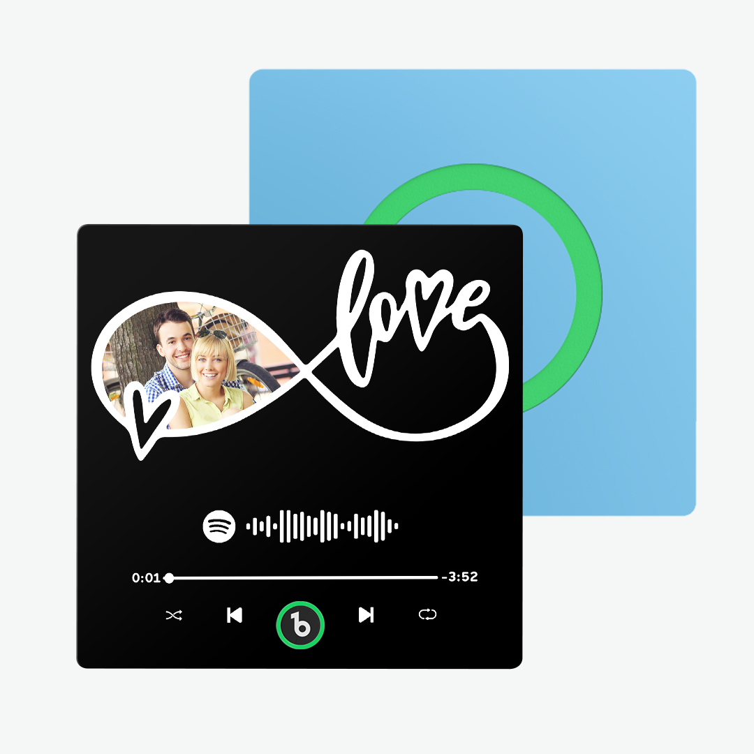 Custom Couple Photo Fridge Magnets Personalized First Dance Song Magnets Can Play Music Customizable Picture Fridge Magnets Anniversary Home Decor for Wife Husband Valentine's Day Gifts - 