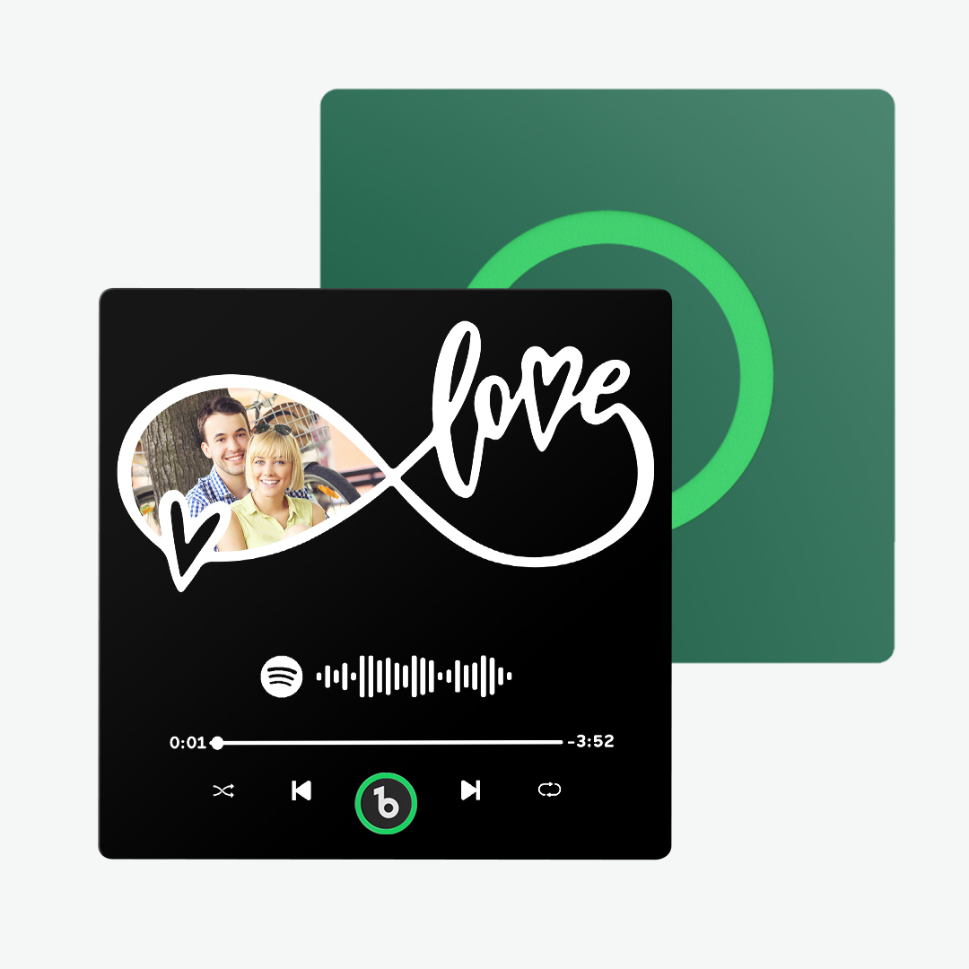 Custom Couple Photo Fridge Magnets Personalized First Dance Song Magnets Can Play Music Customizable Picture Fridge Magnets Anniversary Home Decor for Wife Husband Valentine's Day Gifts - 