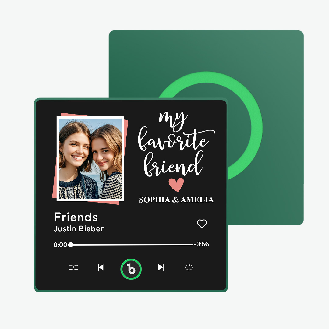 Personalized Music Fridge Magnet Colorful Album Fridge Magnet Can Plays Song FridgeBeats Pro Supports Bluetooth Connectivity Gift for Friends Couples - 