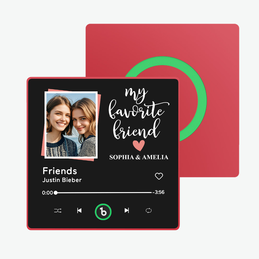 Personalized Music Fridge Magnet Colorful Album Fridge Magnet Can Plays Song FridgeBeats Pro Supports Bluetooth Connectivity Gift for Friends Couples - 