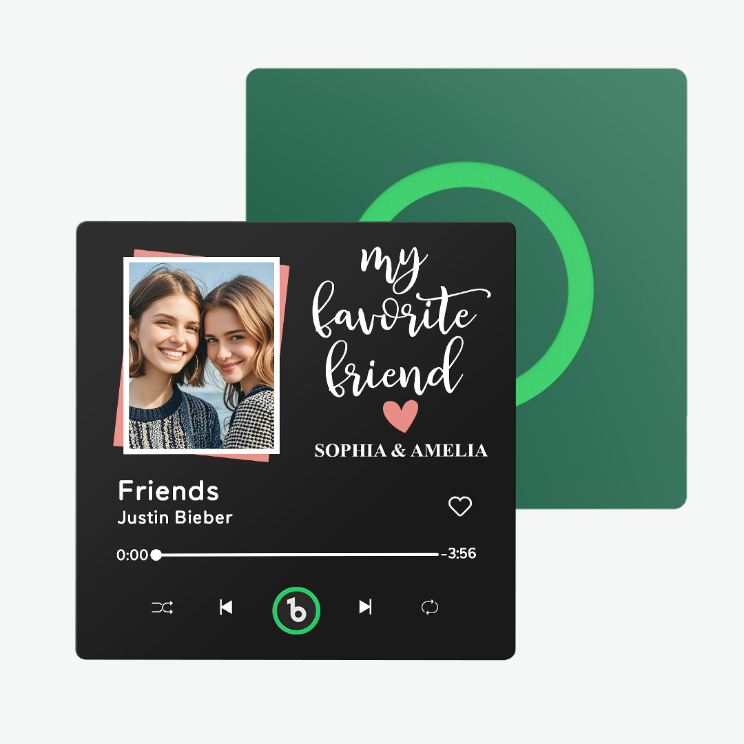 Personalized Music Fridge Magnet Colorful Album Fridge Magnet Can Plays Song FridgeBeats Pro Supports Bluetooth Connectivity Gift for Friends Couples - 