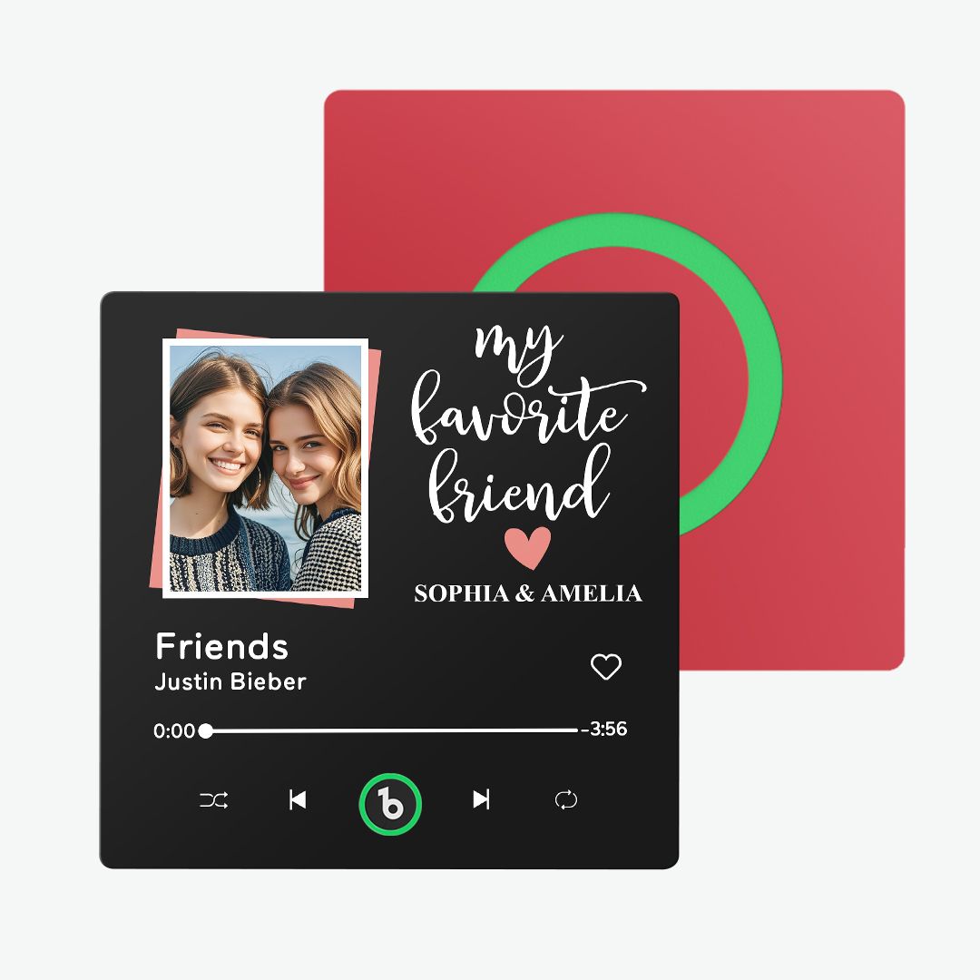 Personalized Music Fridge Magnet Colorful Album Fridge Magnet Can Plays Song FridgeBeats Pro Supports Bluetooth Connectivity Gift for Friends Couples - 