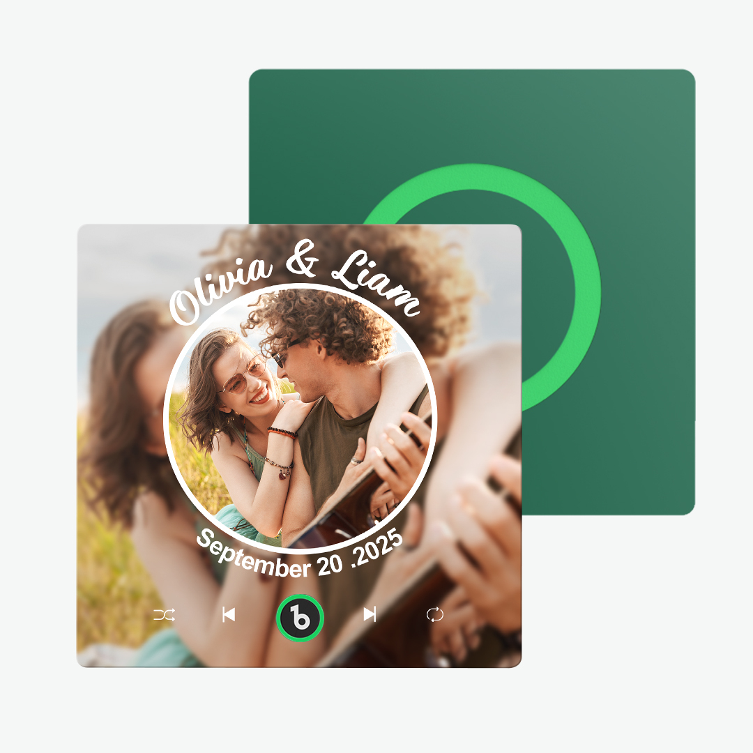 Custom Couple Photo Fridge Magnets Personalized First Dance Song Magnets Can Play Music Customizable Picture Fridge Magnets Anniversary Home Decor for Wife Husband Valentine's Day Gifts - 