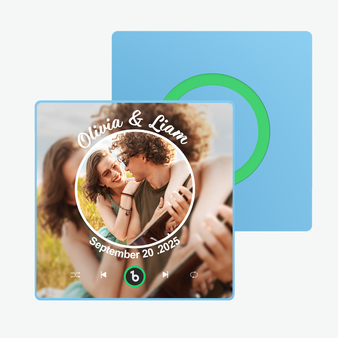 Custom Couple Photo Fridge Magnets Personalized First Dance Song Magnets Can Play Music Customizable Picture Fridge Magnets Anniversary Home Decor for Wife Husband Valentine's Day Gifts - 