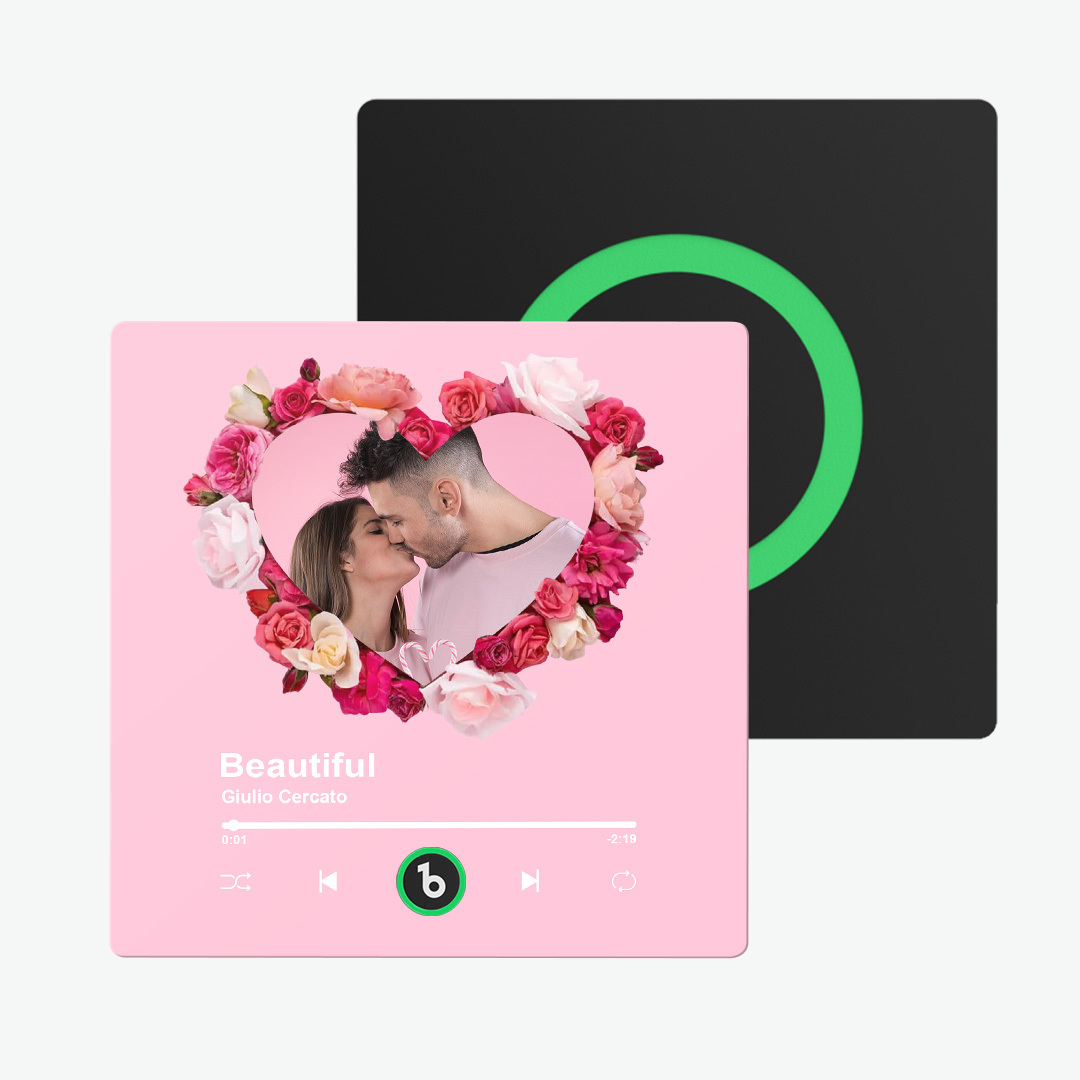 Custom Couple Photo Fridge Magnets Personalized First Dance Song Magnets Can Play Music Customizable Picture Fridge Magnets Anniversary Home Decor for Wife Husband Valentine's Day Gifts - 