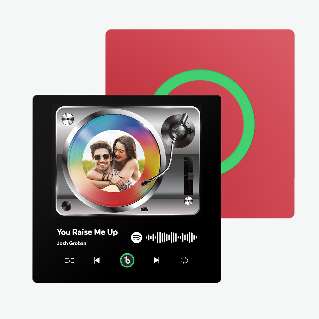 Custom Couple Photo Fridge Magnets Personalized First Dance Song Magnets Can Play Music Customizable Picture Fridge Magnets Anniversary Home Decor for Wife Husband Valentine's Day Gifts - 