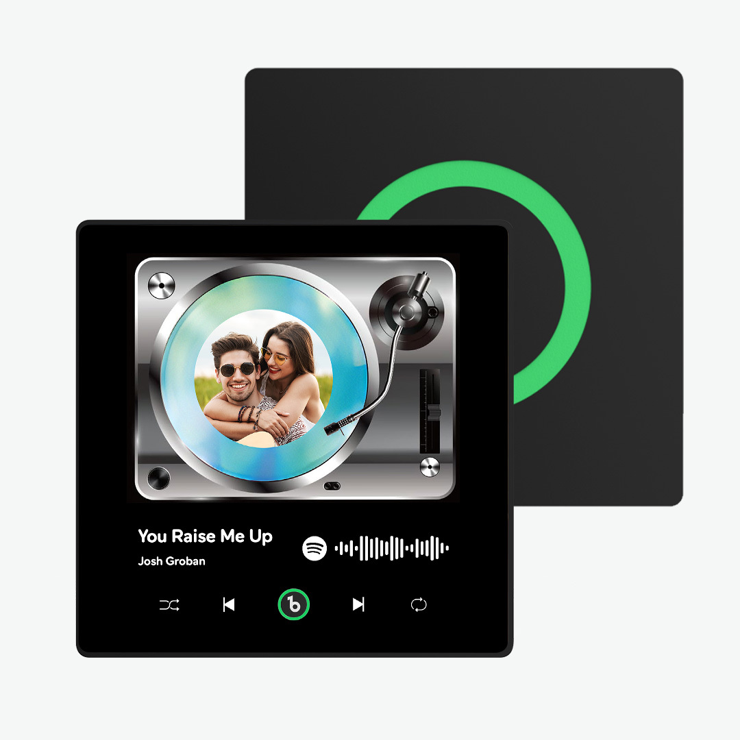 Custom Couple Photo Fridge Magnets Personalized First Dance Song Magnets Can Play Music Customizable Picture Fridge Magnets Anniversary Home Decor for Wife Husband Valentine's Day Gifts - 