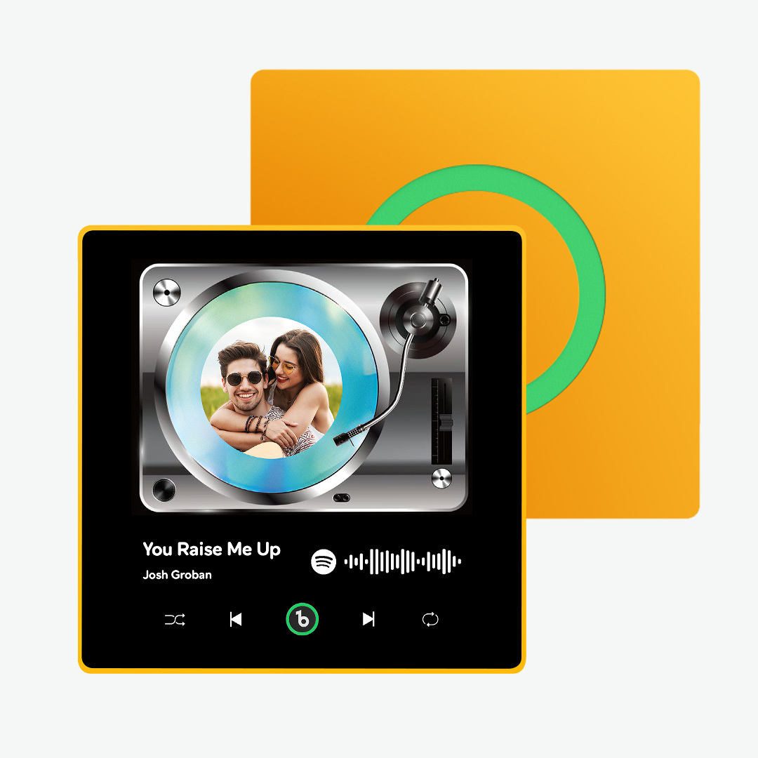 Custom Couple Photo Fridge Magnets Personalized First Dance Song Magnets Can Play Music Customizable Picture Fridge Magnets Anniversary Home Decor for Wife Husband Valentine's Day Gifts - 