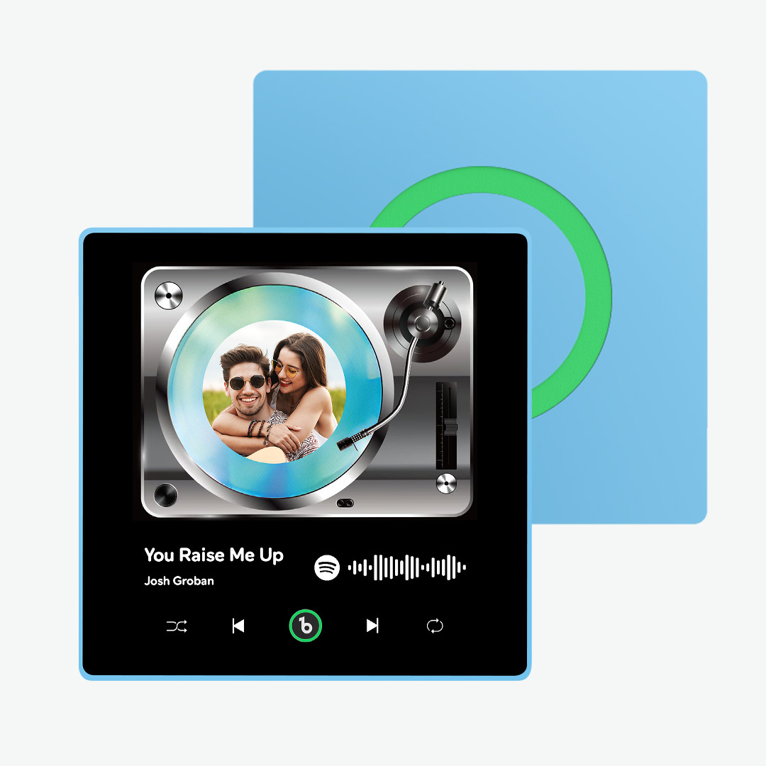 Custom Couple Photo Fridge Magnets Personalized First Dance Song Magnets Can Play Music Customizable Picture Fridge Magnets Anniversary Home Decor for Wife Husband Valentine's Day Gifts - 