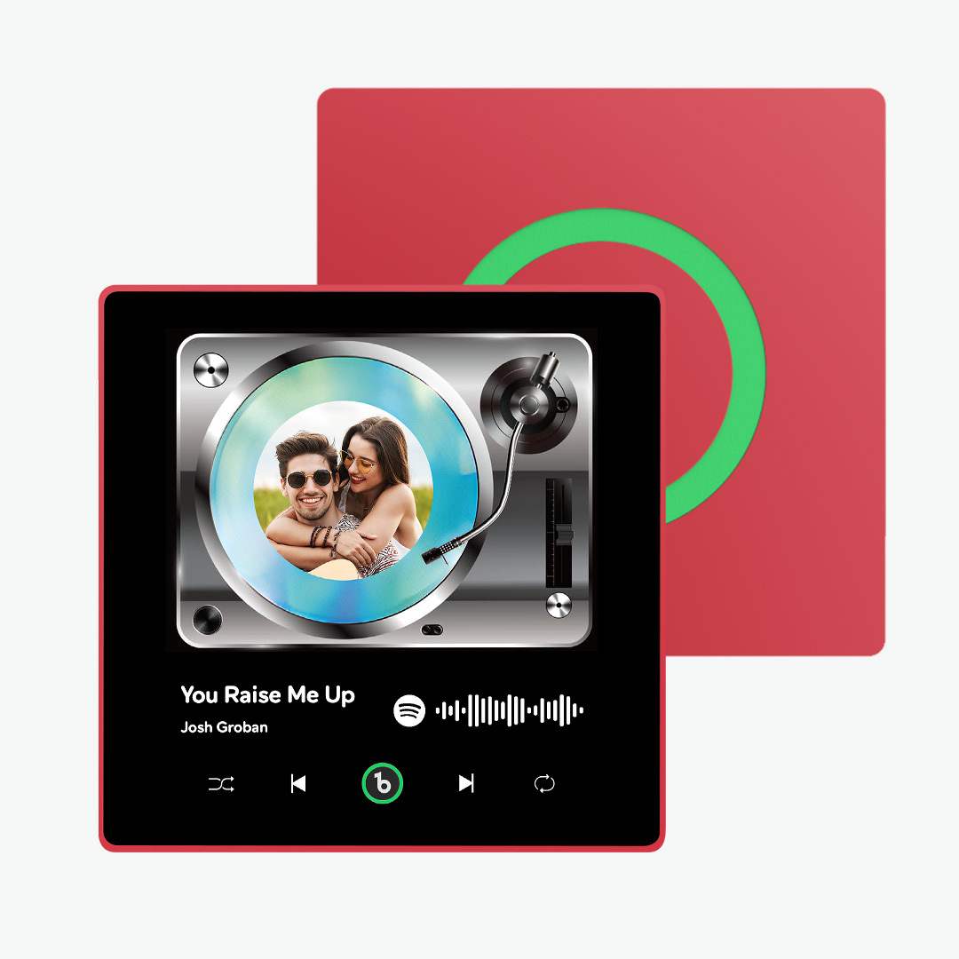 Custom Couple Photo Fridge Magnets Personalized First Dance Song Magnets Can Play Music Customizable Picture Fridge Magnets Anniversary Home Decor for Wife Husband Valentine's Day Gifts - 