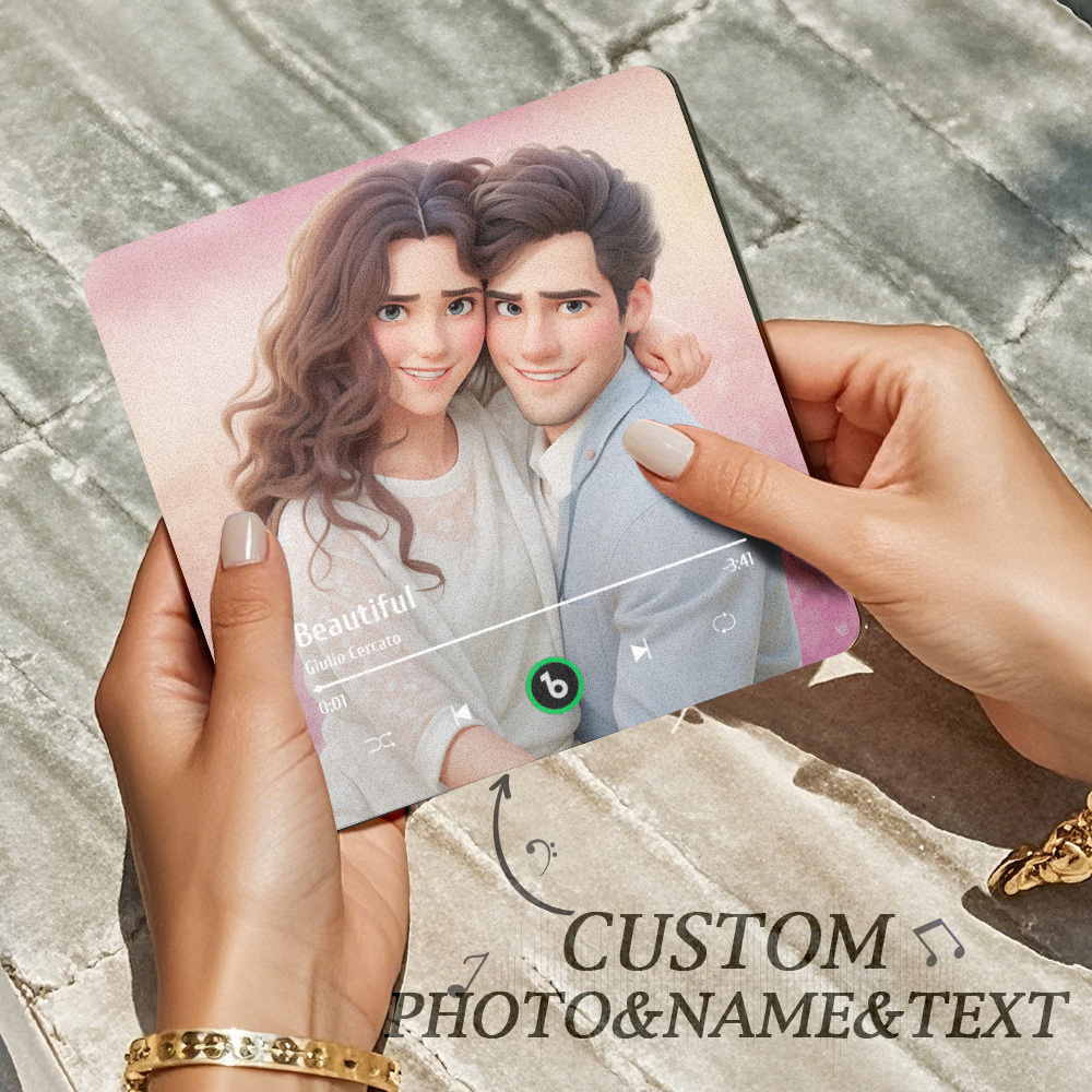 Custom Cartoon Couple Refrigerator Magnet Stickers Gifts for Her - 