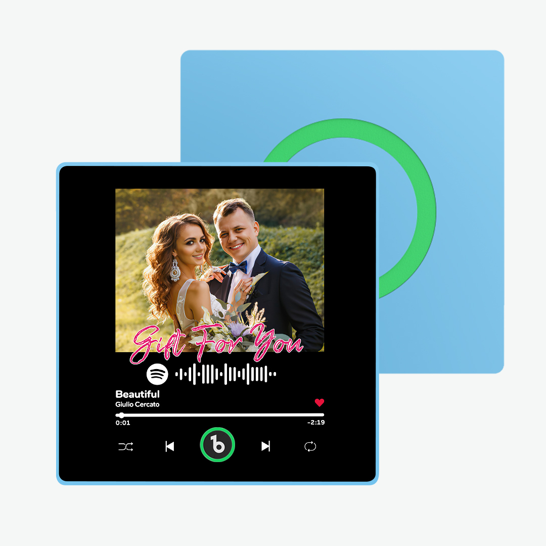 Custom Music Fridge Magnet with Colorful Frame Personalized Spotify Fridge Magnet with Photo Wedding Gift - 