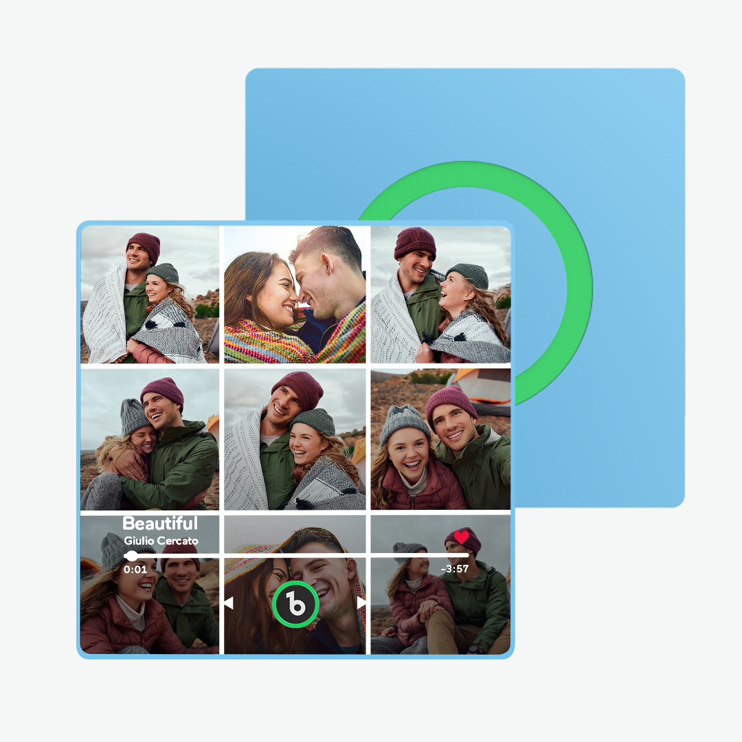 Custom Music Fridge Magnet and Photo with Colorful Frame Music Wall Photo Sticker Music Movement That Can Be Played Gift for Couple - 