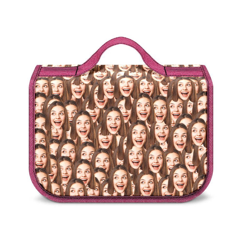 Custom Face Hanging Toiletry Bag Personalized Cosmetic Makeup Travel Organizer for Men and Women - 