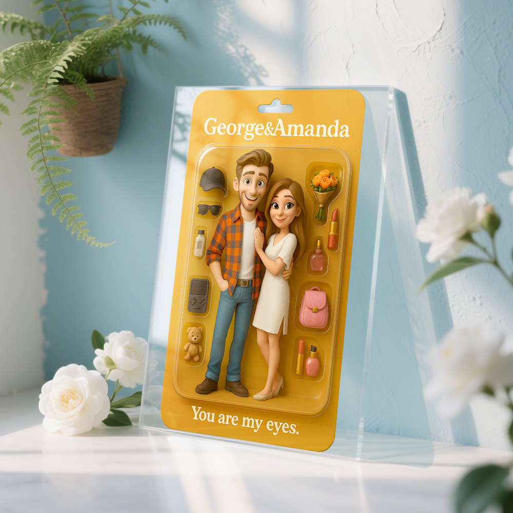 Custom Starter Pack Portrait, Personalized Portrait 3D Blister Toy Art, Custom Action Figure