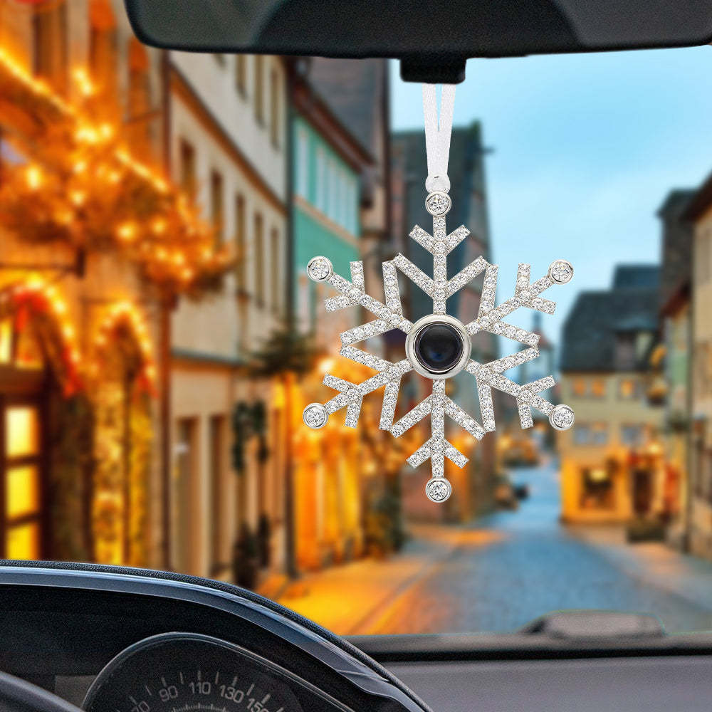 Personalized Projection Ornament Custom Photo Snowflake Christmas Ornament Gifts - minebrickau
